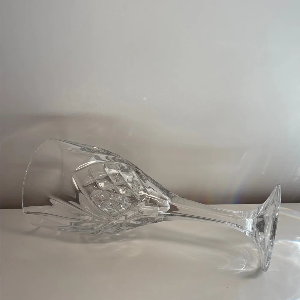 Godinger Dublin Crystal Wine/Water Goblets/Glasses Set Of 4